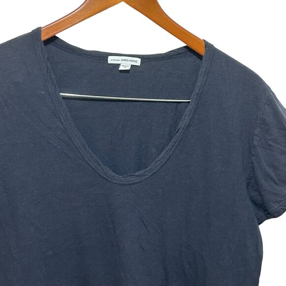 James Perse 2 Women Tee M Cotton Cashmere Basic Layer Closet Staple Minimalist - Picture 3 of 8